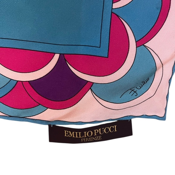 Vintage Emilio Pucci Colorful Abstract Silk Scarf - Picture 5 of 7